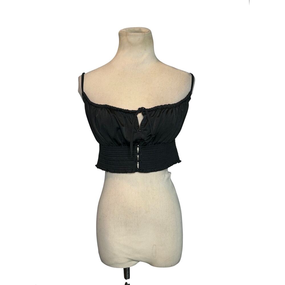 Out from Under black strappy crop top size large